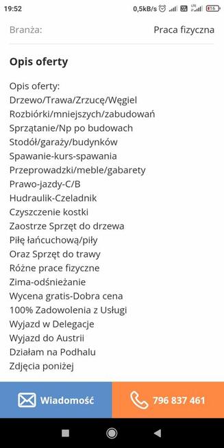 Praca delegacja pracę ziemne światłowód