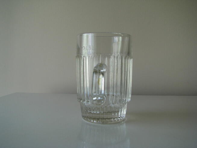 Kufel barowy, szklany 0,25 l, HSG Hortensja PRL