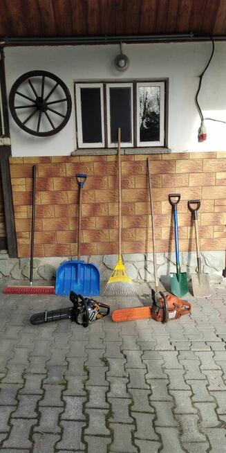 PRACE PRZYDOMOWE KOSZENIE CIĘCIE DREWNA WŁASNY SPRZĘT