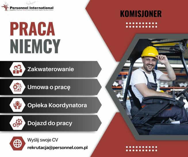 Komisjoner, magazynier + zakwaterowanie – praca w Niemczech!