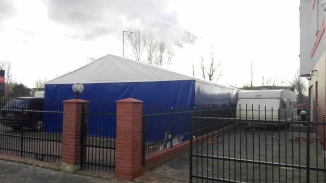 Hala namiotowa, magazyn konstrukcja stalowa ocynk i plandeka