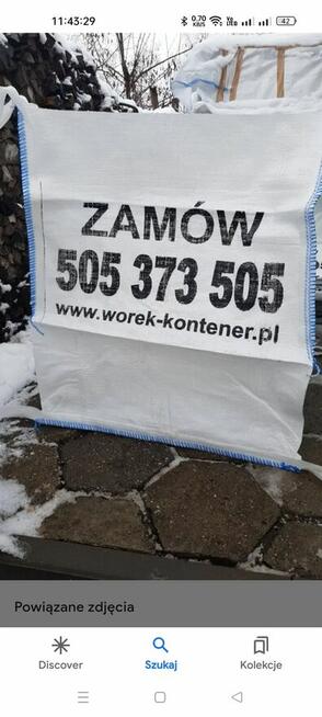 Wywóz gruzu z Katowic oto Big Big 1m3 Worek-kontener truck