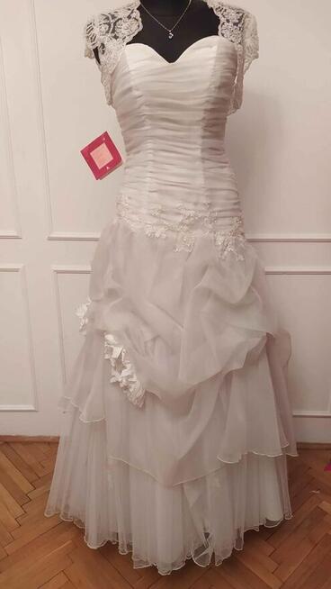 Sukienka ślubna Tanio biała rozmiar 38-40