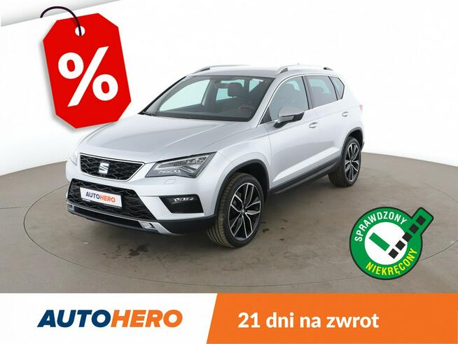 Seat Ateca 4x4, full LED, klima auto, kamera i czujniki parkowania, grzane fotele