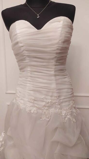 Sukienka ślubna Tanio biała rozmiar 38-40