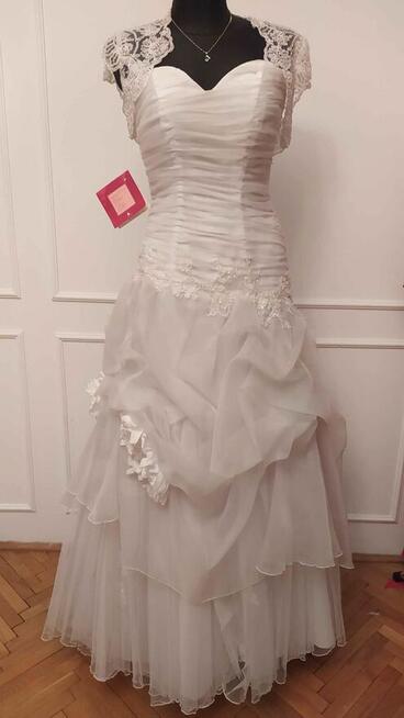 Sukienka ślubna Tanio biała rozmiar 38-40