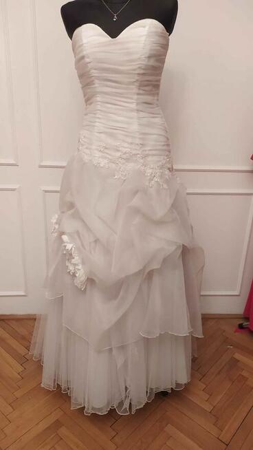 Sukienka ślubna Tanio biała rozmiar 38-40