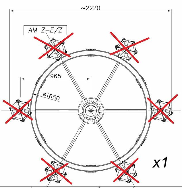 Duży żyrandol pałacowy metal czarny rękodzieło ARTMETAL NOWY