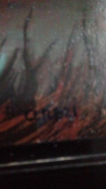 Stary olejny pejzaż sygnowany Aneri (Irena Weiss)