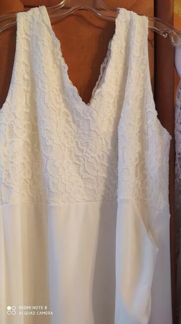 Sukienka ślubna duży rozmiar syrenka 46-50