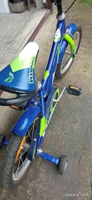 Markowy ALUMINIOWY rower dla dziecka 16 cali z bocznymi kołami