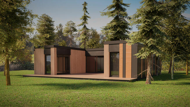 Całoroczny dom modułowy 52 m2 bez pozwolenia na budowę