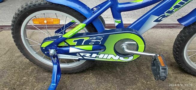 Markowy ALUMINIOWY rower dla dziecka 16 cali z bocznymi kołami