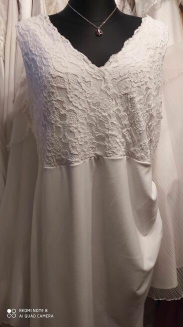 Sukienka ślubna duży rozmiar syrenka 46-50