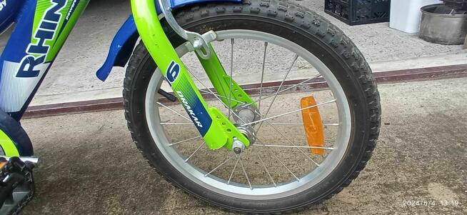 Markowy ALUMINIOWY rower dla dziecka 16 cali z bocznymi kołami