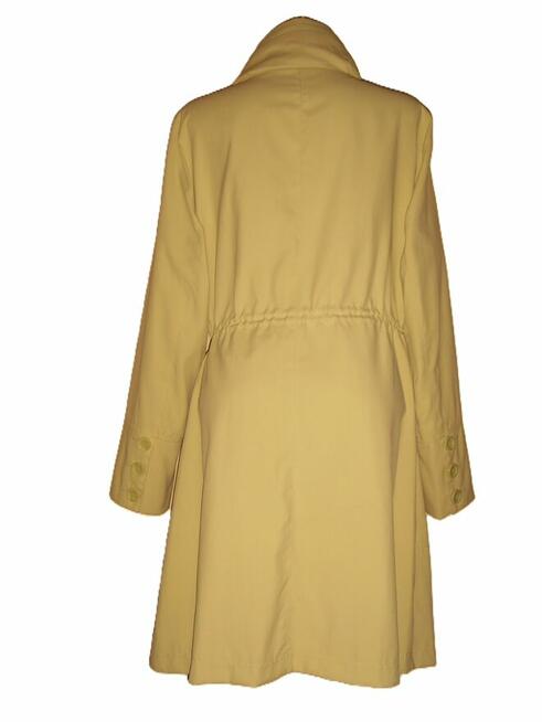 PŁASZCZ DAMSKI, TRENCZ, PROCHOWIEC, KANARKOWY =WROCŁAW=