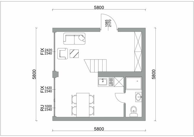 Dom modułowy z antresolą, bez pozwolenia na budowę