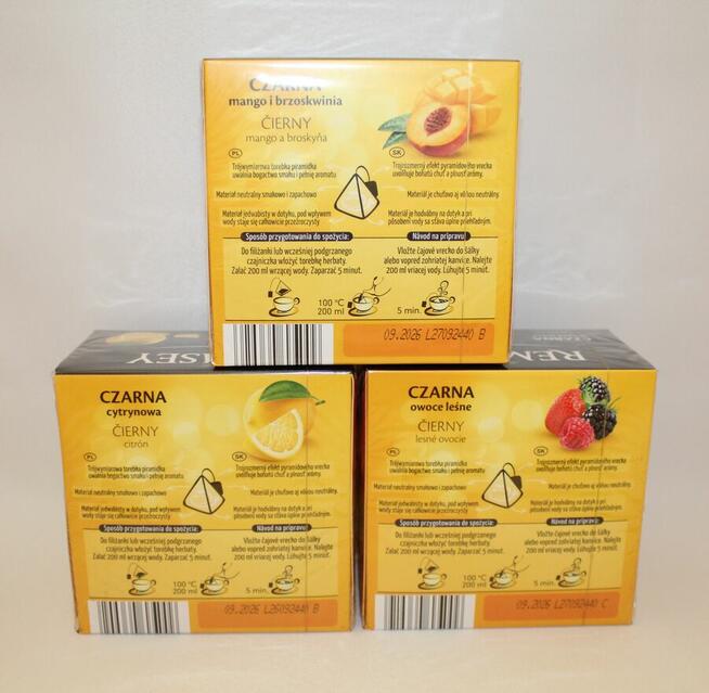 Remsey herbata czarna cytrynowa owoce leśne mango brzoskwini