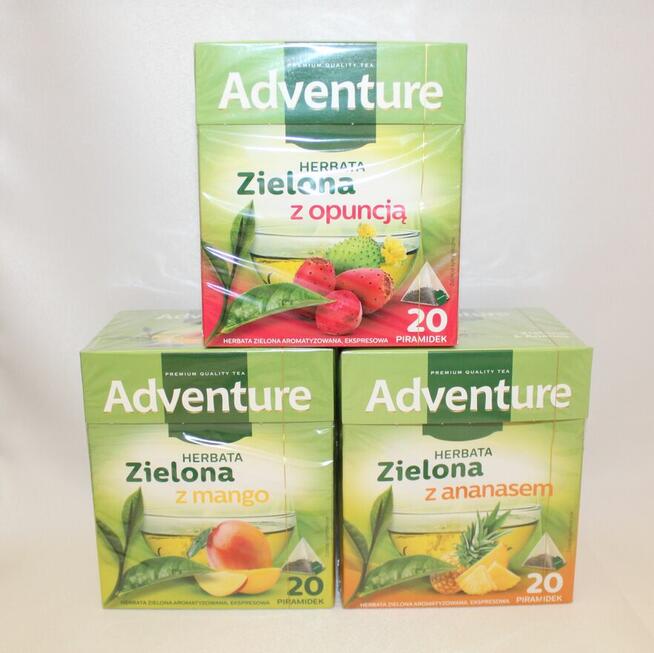 Herbata zielona Adventure - opuncja figowa mango ananas 20t.