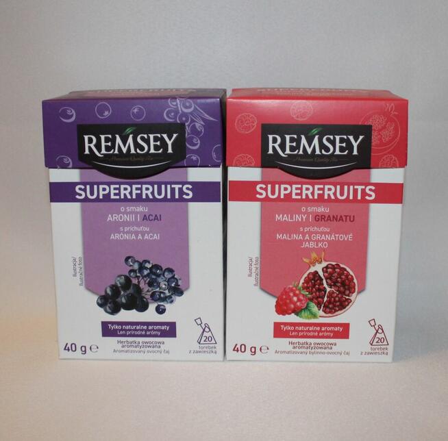 Herbata Remsey superfruits aronia acai i malina granat 20t.