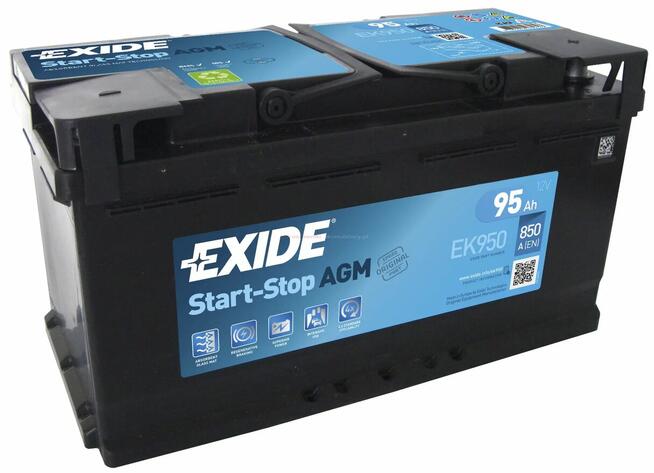 Akumulator 95Ah 850A EK950 EXIDE AGM START&STOP