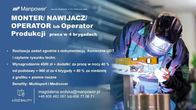 MONTER/MAWIJACZ/OPERATOR