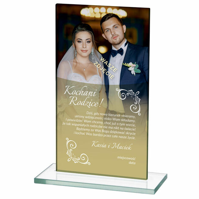 Prezent Ze Zdjęciem Dla Rodziców Podziękowania W Dniu Ślubu