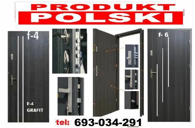 Polskie drzwi zewnętrzne wewnątrzklatkowe wejściowe