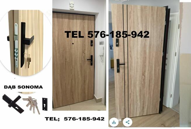 DRZWI zewnętrzne drewniane i metalowe z montażem WEJŚCIOWE