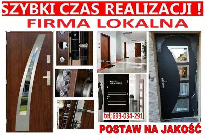 Drzwi zewnętrzne wejściowe z montażem antywłamaniowe