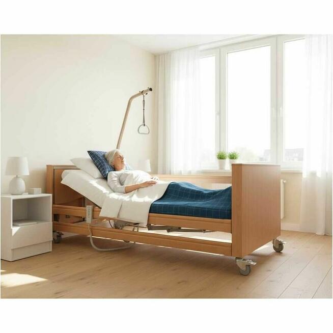 Łóżko rehabilitacyjne dla niepełnosprawnych sterowanie pilot