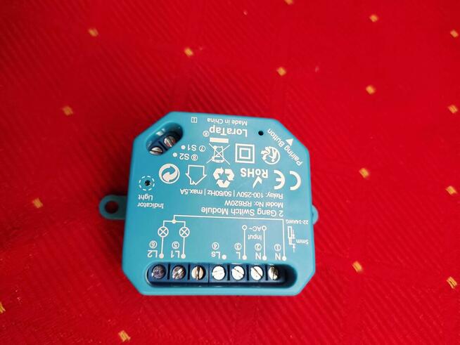 Przełącznik LoraTap RR620W przekaźnik WiFi do światła lampy