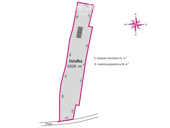 Działka 50ar z domem i MPZP – gmina Dukla