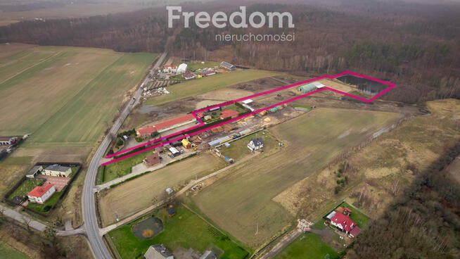 Dom wolnostojący z dużym areałem ziemi.