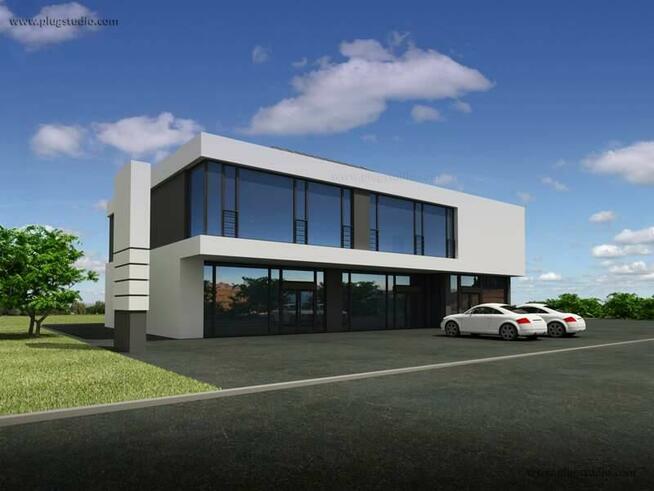 nowczesny budynek usługowy