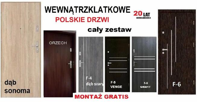 Drzwi zewnętrzne wejściowe ocieplone z montażem