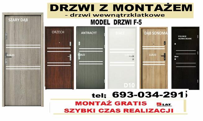 Drzwi zewnętrzne wejściowe ocieplone z montażem