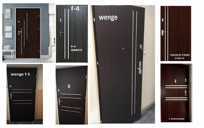Drzwi wejściowe wewnątrzklatkowe WEJŚCIOWE z montażem