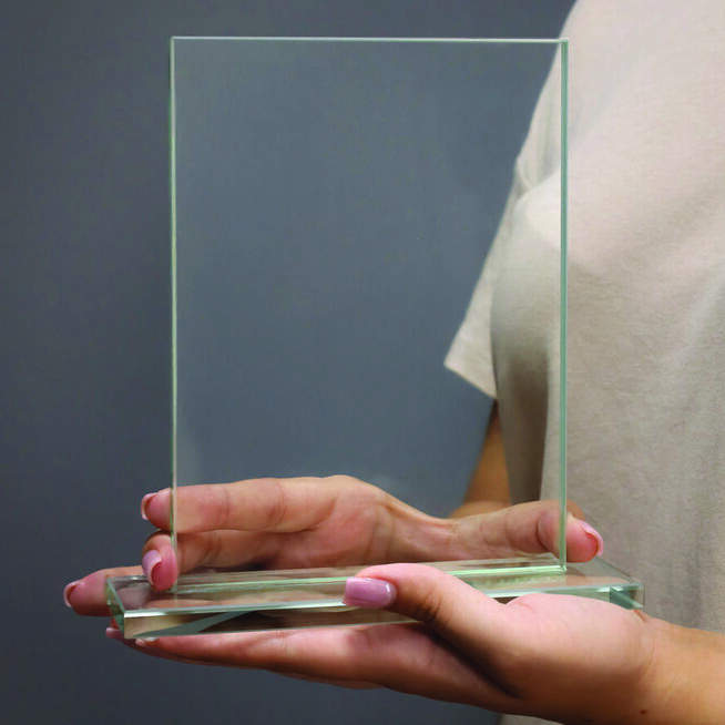 Statuetka Szklana Podziękowanie Nagroda Policjanta Z Numerem