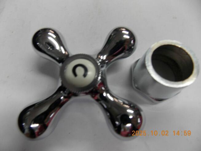 Pokrętło Do Baterii Retro Chromowane