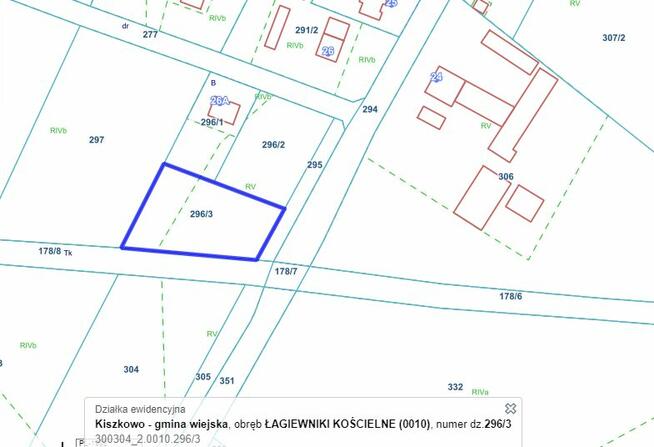 DZIAŁKA WZ na budynek jednorodzinny - gm. Kiszkowo