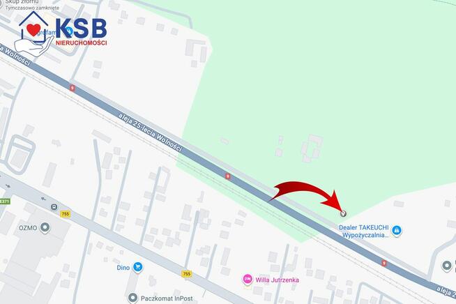 Działka rolna - Aleja 25 Lecia Wolności - 1,66ha