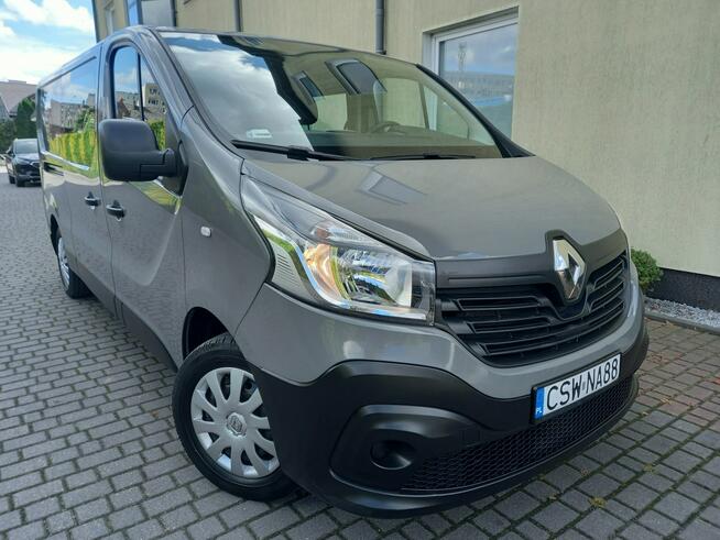 Renault Trafic 1.6D 121KM Długi 6Osób Brygadówka Salon PL 64Tys Km F.Vat 23% Jak Nowy