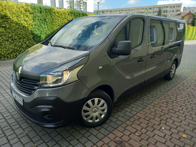 Renault Trafic 1.6D 121KM Długi 6Osób Brygadówka Salon PL 64Tys Km F.Vat 23% Jak Nowy