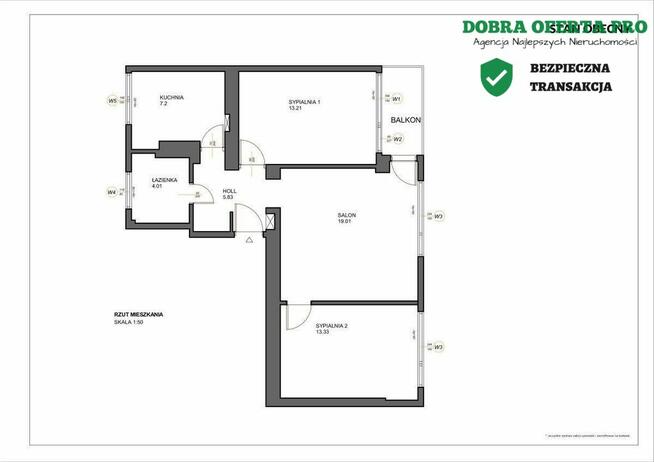 Mieszkanie z dużym potencjałem aranżacyjnym