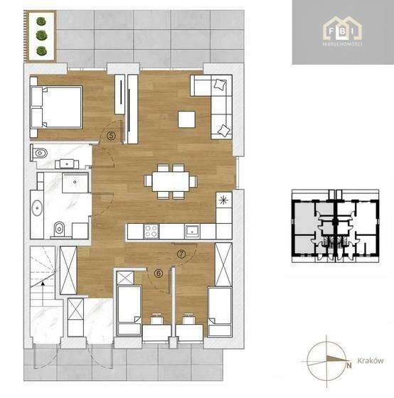 Mieszkanie Libertów gm. Mogilany