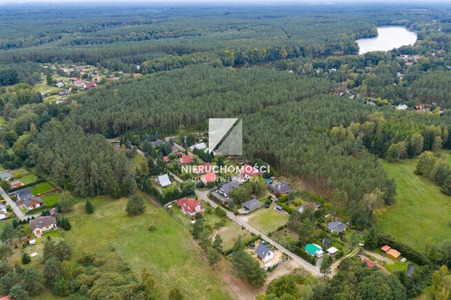 Santoczno,, działka budowlana 1489 mkw przy lesie