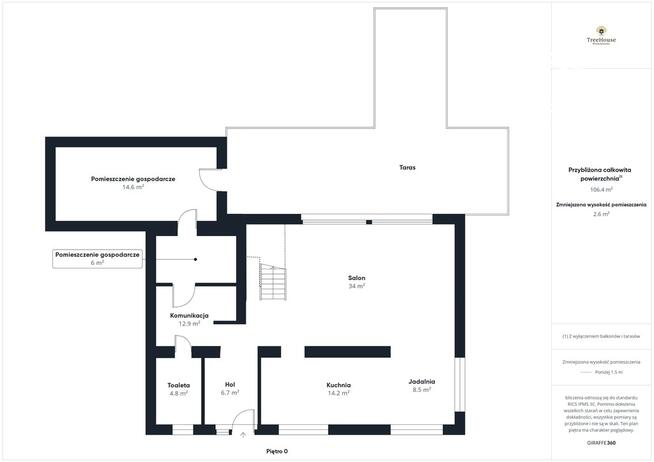 Nowoczesny wolnostojący dom z pięknym ogrodem