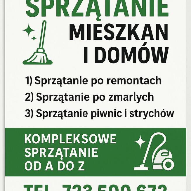 Sprzątanie mieszkań i domów