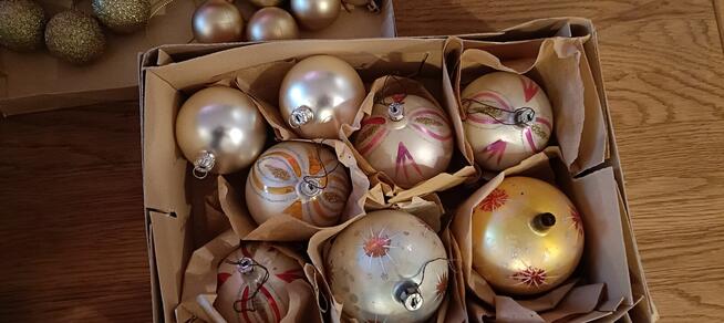 Piękne stare bombki kolekcja PRL
